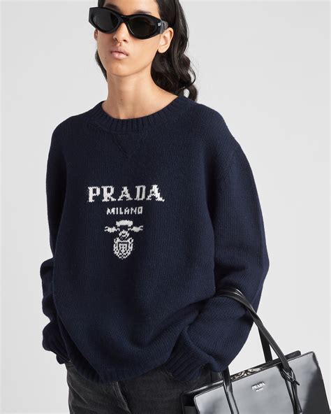 prada milano grey sweater|Prada cardigan sweater.